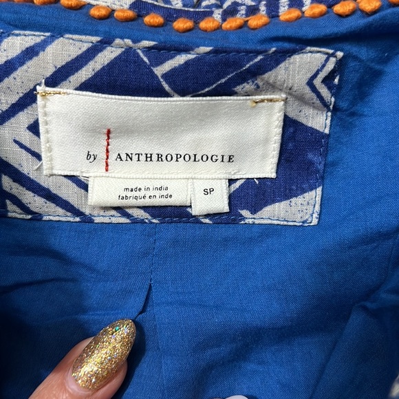 Anthropologie Tiered Abstract Maxi Dress size S - Picture 9 of 16